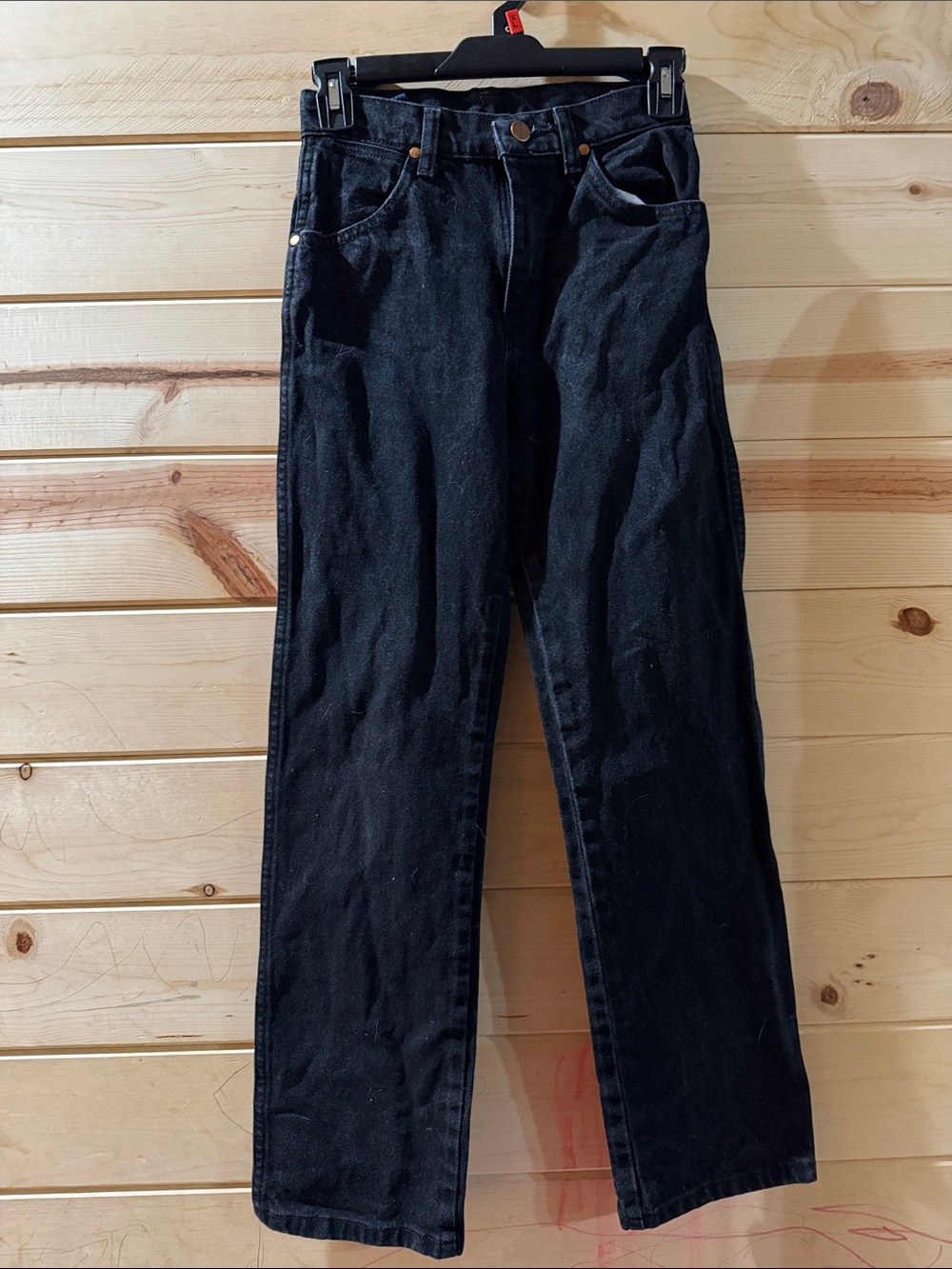 Black Straight-Leg Jeans 12 Slim